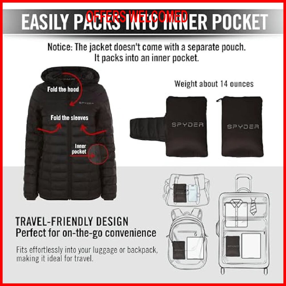 Lightweight Packable Puffer Jacket with Hood, Ful… - image 7